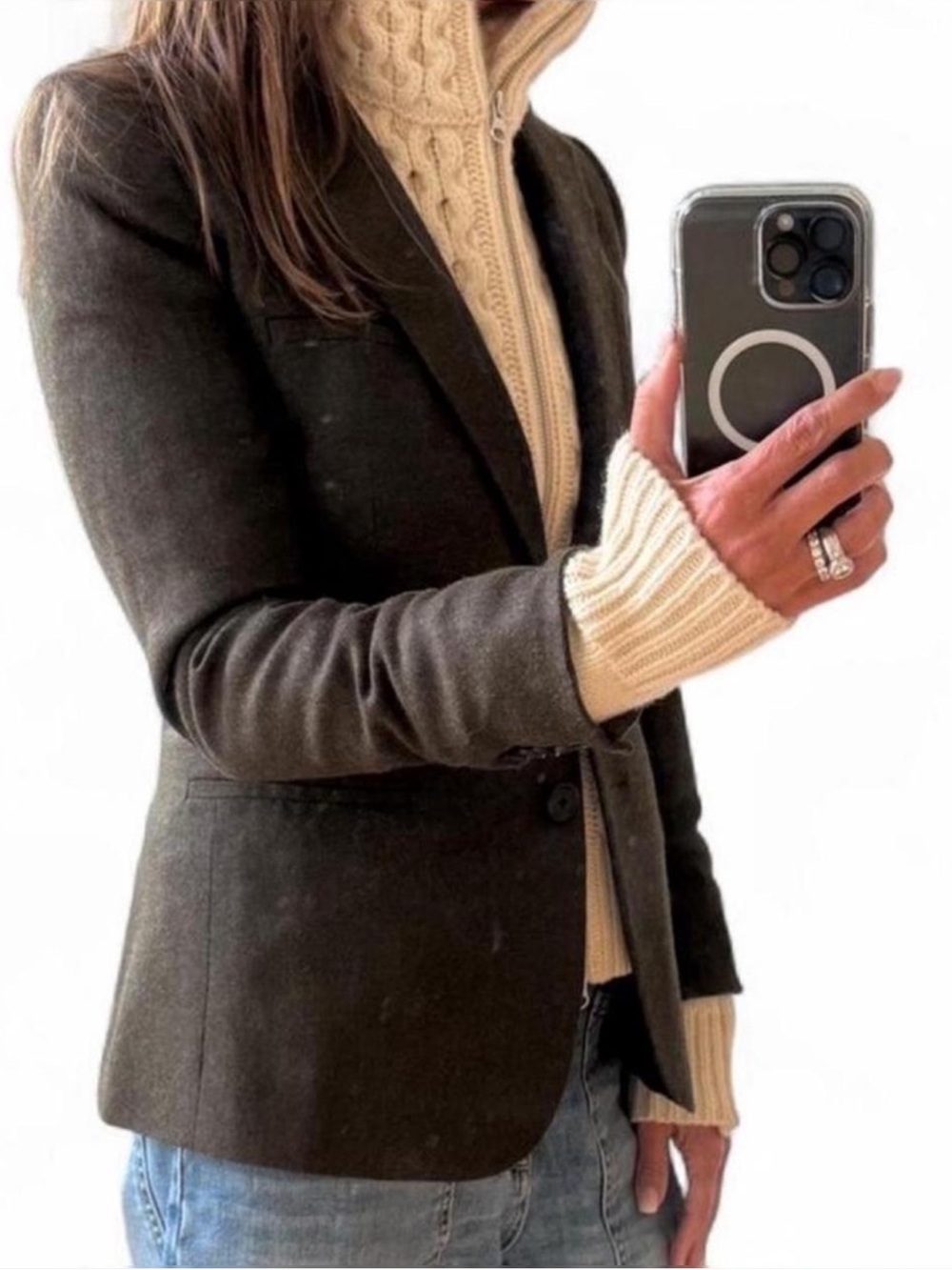 Veronica Beard Dickey Blazer Brown Wool Size S